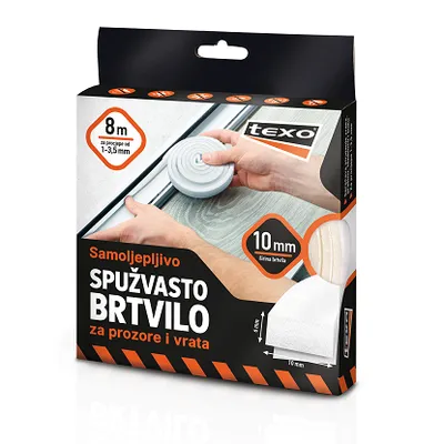 Texo spužvasto brtvilo bijelo 8m x 10mm