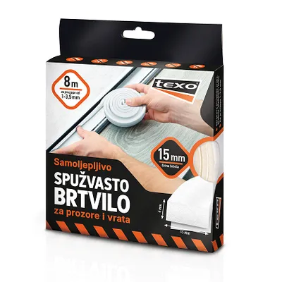 Texo spužvasto brtvilo bijelo 8m x 15mm