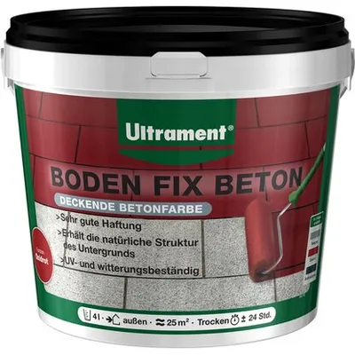 Ultrament Boden Fix Beton crveni 4 l