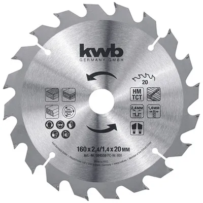 KWB List za cirkular 160x20 mm za drvo
