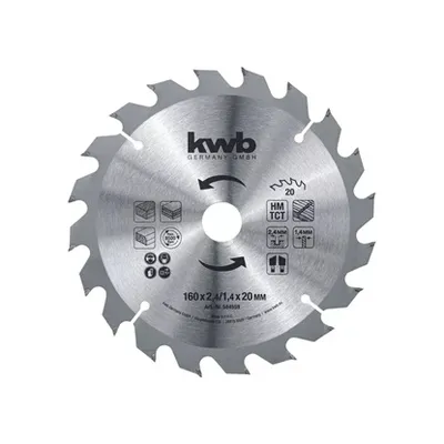 KWB brzi karbidni rezni list za drvo za ručni cirkular 190 x 30/20/16 mm