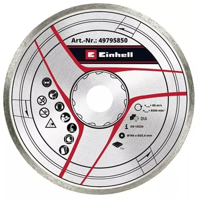Einhell dijamantski rezni list za keramiku 180 x 25.4 mm TC-TC 800
