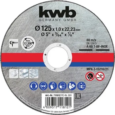 KWB rezna ploča za inox 125 x1,0 mm