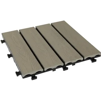 Podna obloga WPC Click Tile siva 30×30 cm