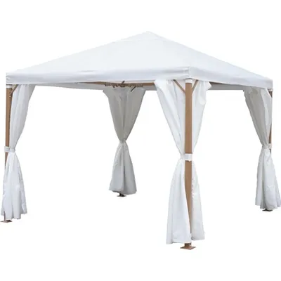 Paviljon Marana sa čelična konstrukcijom sa bojom drveta/bijela, 296 x 296 x 280 cm