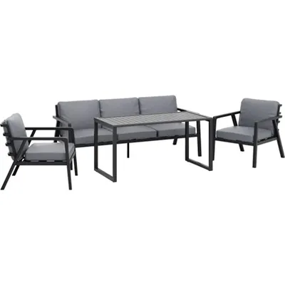 Vrtna garnitura Tamworth, 4 dijela, aluminij, antracit siva