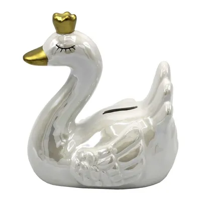Keramička kasica Labud 913-1784, bijela