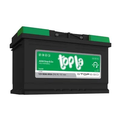 Topla Akumulator EcoDry AGM 12V 80Ah