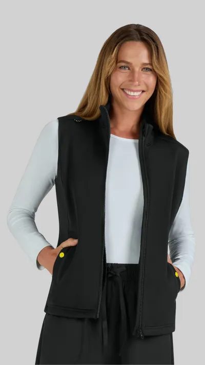 MyMedicalHouse Ženski prsluk Fleece, Crni