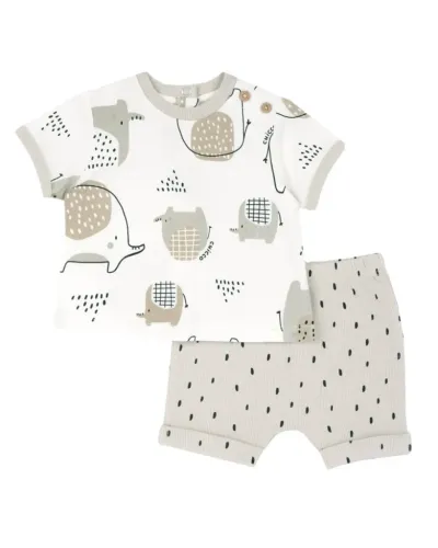 Chicco Set za bebe Safari, Bijelo-sivi