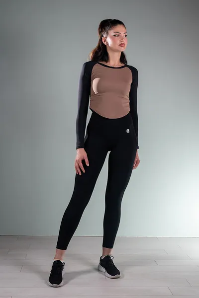 Speed Active Ženski Set, Helanke push up i majica Active, Smeđa