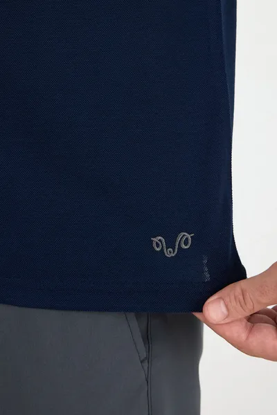 Woolona Muška majica Polo, Teget