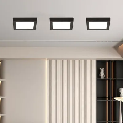 E-light LED panel E-light 18W kvadratni nadgradni 6500K crni