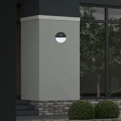MASS-light Vrtna lampa LED zidna sa senzorom ST55 crna