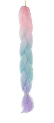 Ombre pletenice od sintetičke kose roza/ni/ž W10341