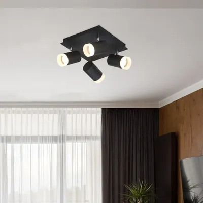 MASS-light Spot lampa Leipzig ML-22035-04 kvadratna crna