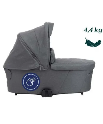 Chicco nosiljka za bebe Flexi crna satenska, 83x43x64cm, siva