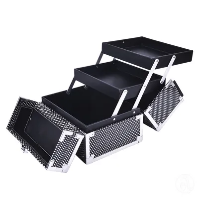 Galaxy Professional Kofer za šminku Gliter 1286BG, Crni