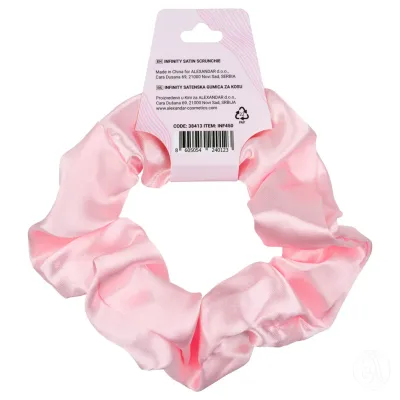 Infinity Satenska gumica za kosu INF450, Roze