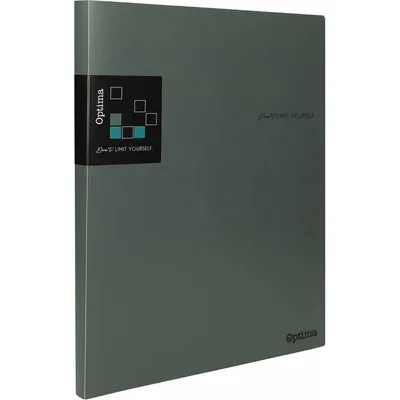 Optima fascikla sa folijama/20 a4 siva 120398