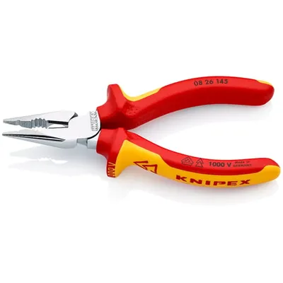 KNIPEX 0826145 Šiljasta kombinirana kliješta 1000V 145mm, Crvena
