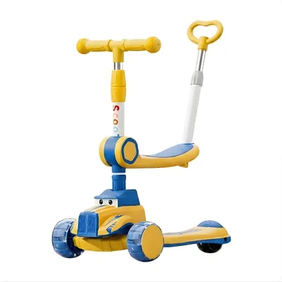 Giga Dječiji romobil Tucksy, Žuto-plavi