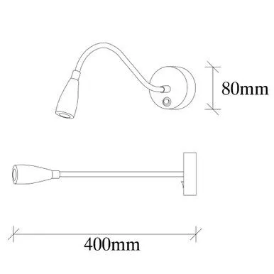 Opviq Zidna lampa 3246, Crna