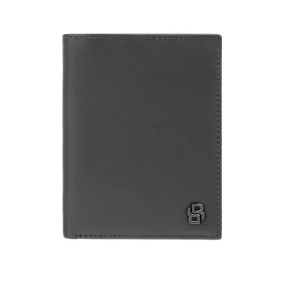 Hugo Boss Novčanik s preklopom Double B Saffiano HLO526H, Sivi