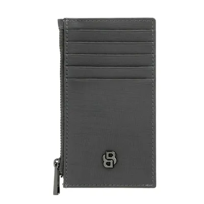 Hugo Boss Držač kartica sa zipom Double B Saffiano HLK526H, Sivi