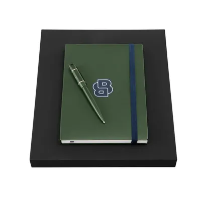 Hugo Boss Notes A5 i hemijska olovka HPBH612T, Zeleni