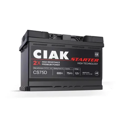 Ciak Akumulator, 12 V-75 AH