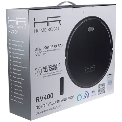 Home Robot usisavač RV400, Wifi, HEPA filter, Crni