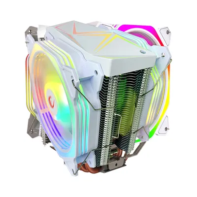 Rampage Octagon CPU hladnjak C60 57CFM 1800RPM 2x12cm ARGB AM5/LGA1700 Compatible Air Cooled , Bijela