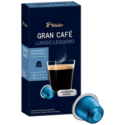 Tchibo Kapsule Gran Café Lungo Leggero za Nespresso aparate 10/1, Plave