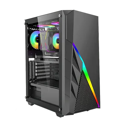 Kućište IG-MAX T5912 Buster gaming, Glass, 1x120mm ventilator. MIDI ATX, Crno