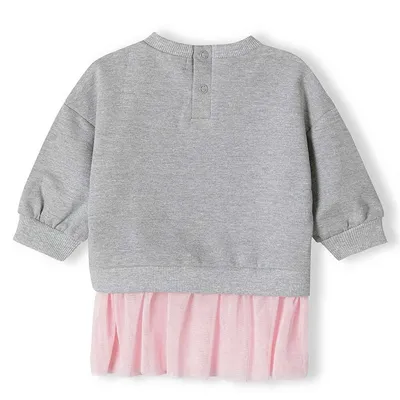Minoti Haljina za djevojčice, Roze-siva