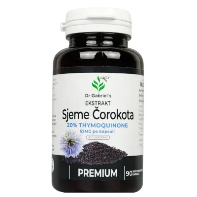 Dr. Gabriel's Ekstrakt sjeme čorokota 20% Thymoquinone – 90 vegetarijanskih kapsula