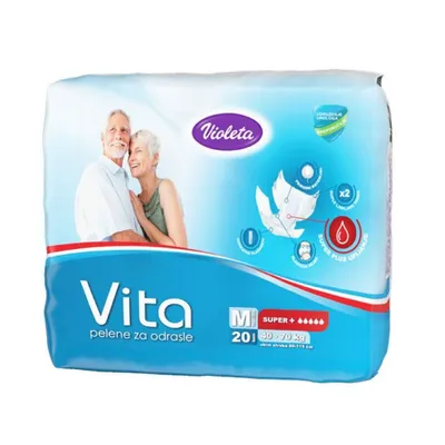 Violeta Pelene-Gaćice za odrasle Vita Super Plus, M, 20 Komada