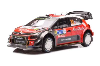 Norev Kolekcionarski autić Citroen C3 WRC N11 S. Loeb 2018, Crveno-Crni