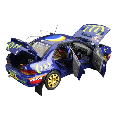 Kolekcionarski autić Subaru Impreza 555 4th Winner RAC Rallye 1995 McRae, Ringer 1995, Tamnoplavi