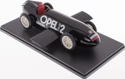 Kolekcionarski autić Opel RAK 2 1928, Crni