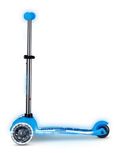 Micro Romobil Mini Deluxe Glow LED Plus Artic Blue, Svijetloplavi