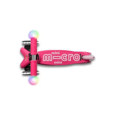 Micro Romobil Mini Deluxe Magic LED, Roze