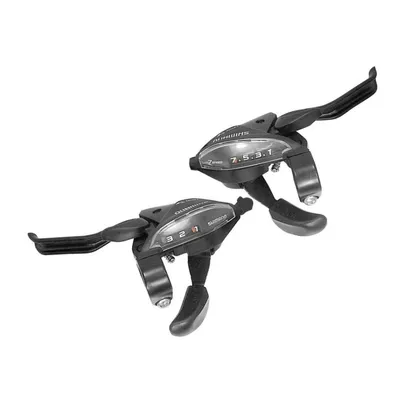 Shimano Ručice mjenjača astef5102lsbl+rv7cl, 3/7 brzina, Crne
