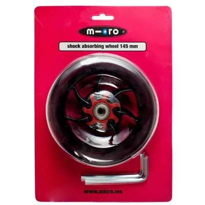 Micro Točak za romobil Shock Absorbing Syst, 145mm, Crni