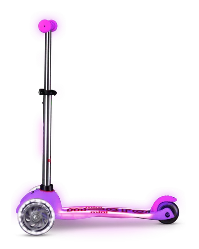 Micro Romobil Mini Deluxe Glow LED Plus Frosty, Roze