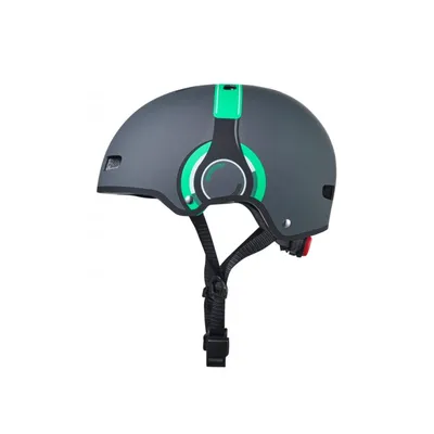 Micro ABS Kaciga Headphone Green M, Siva
