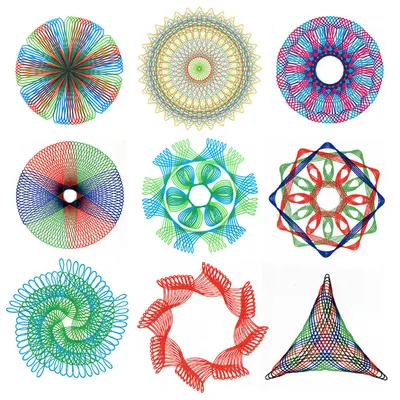 Magični krugovi sa bojicama Spirograf 8980759, Plavi