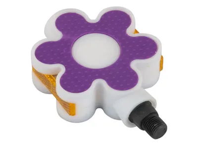 Dječije pedale za biciklo, PVC, Uži navoj, 1/2", Ljubičasto-bijele