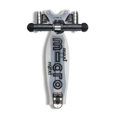 Maxi Trotinet Micro Deluxe Flux, LED, Crno-bijeli